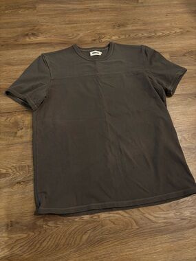 Taylor Stitch Short Sleeve Crew Tee - Charcoal Brown